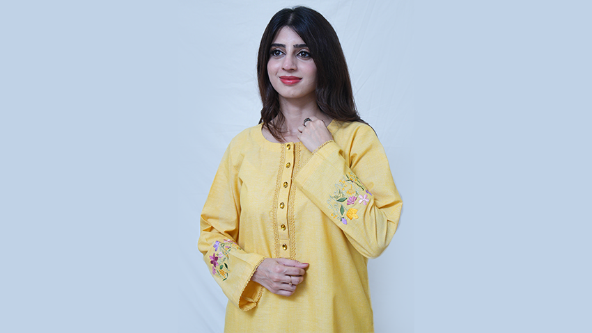 hgk23-02yellow-display Formal kurti outfits | HG Khattak